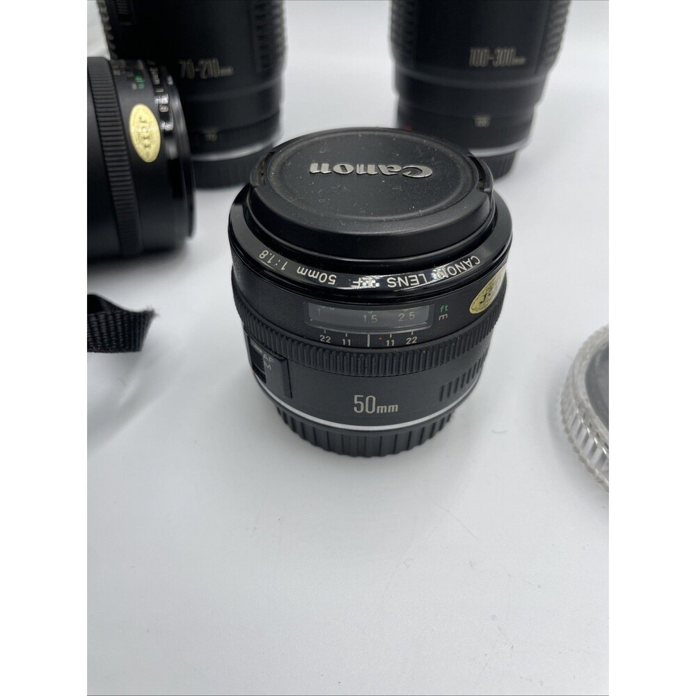Canon EOS Rebel XS DSLR Camera Cannon 650 Speedlite 300ez Lens Lot Filters Works - Picture 13 of 16